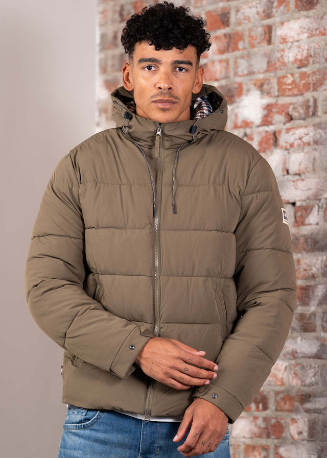 Aquascutum Jackets Sp hooded puffer - army green