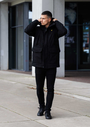 Lyle & Scott Jassen Microfleece parka 2.0 - jet black