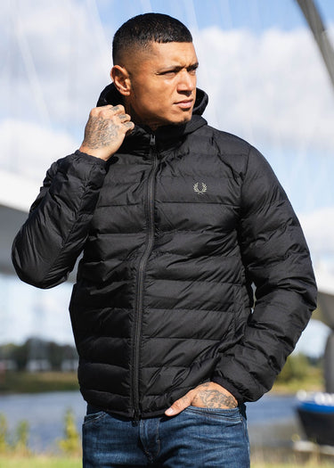 Fred Perry Jassen Hooded insulated jacket - black