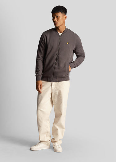 Lyle & Scott Vesten Jersey bomber - gunmetal