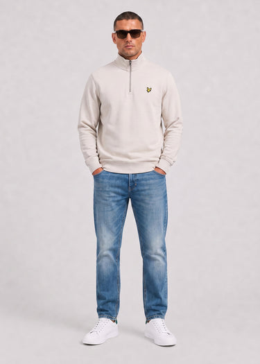 Lyle & Scott Truien Loopback quarter zip sweat - cove