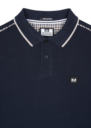 Weekend Offender Longsleeve Polo's Carola - navy house check