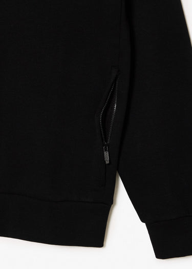 Lacoste Vesten Brushed fleece zip through sweater - black