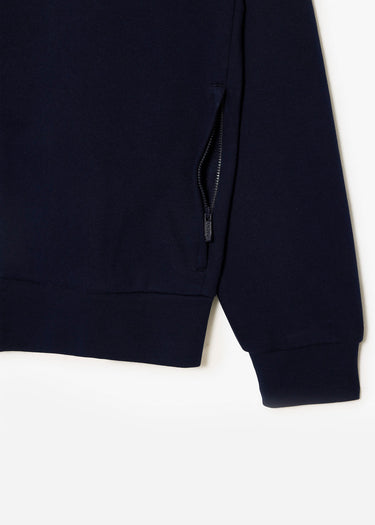 Lacoste Truien Brushed fleece zip through sweater - Navy