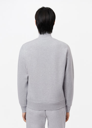 Lacoste Vesten Brushed fleece zip through sweater - Silver Chine