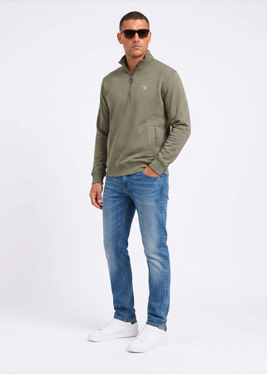 Barbour Truien Barbour desmond half zip sweat - agave green