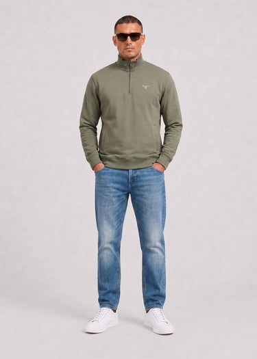 Barbour Truien Barbour desmond half zip sweat - agave green