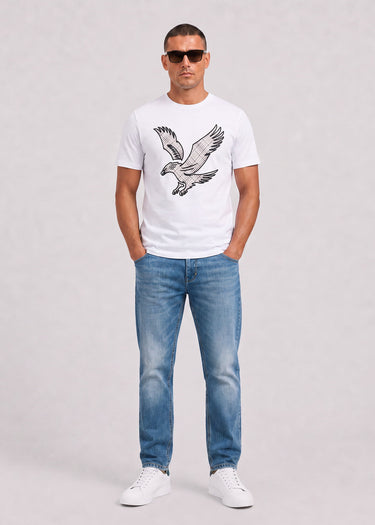 Lyle & Scott T-shirts Check eagle t-shirt - white