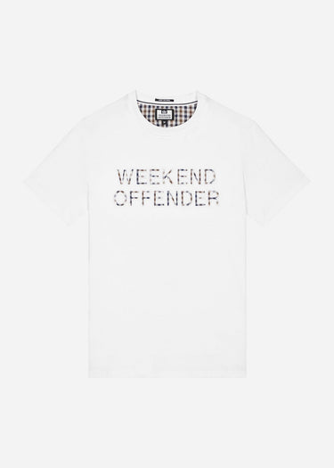Weekend Offender T-shirts Tornaco - white mid house check