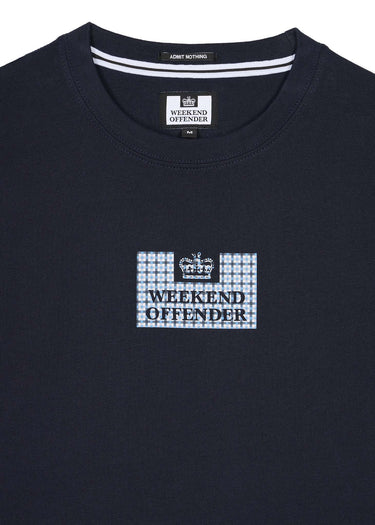 Weekend Offender T-shirts Dygas - navy blue house check