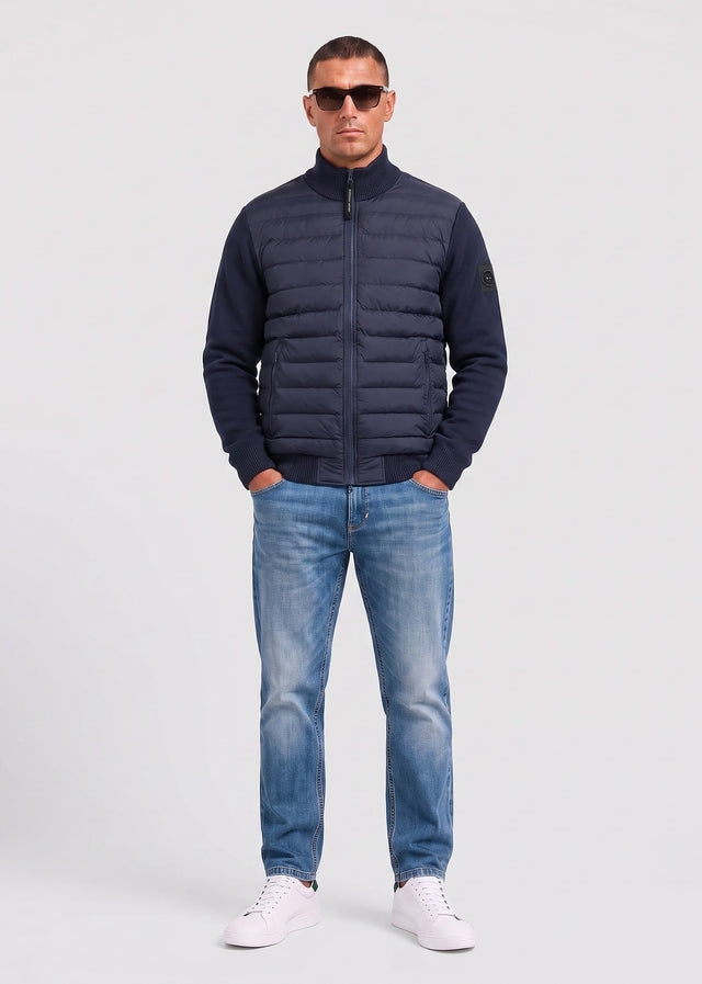 Marshall Artist Sweatjacken Aldgate hybrid knit - navy