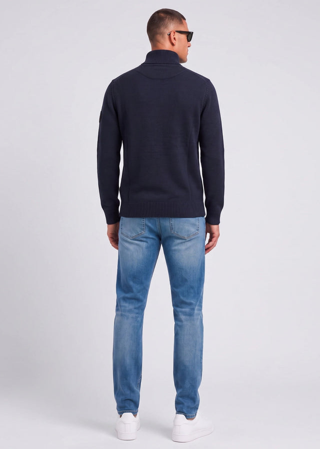 Marshall Artist Sweatjacken Aldgate hybrid knit - navy