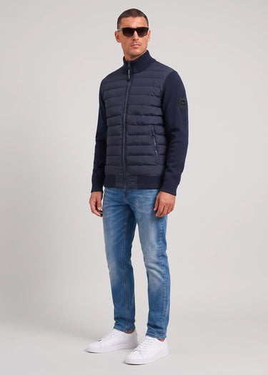 Marshall Artist Vesten Aldgate hybrid knit - navy