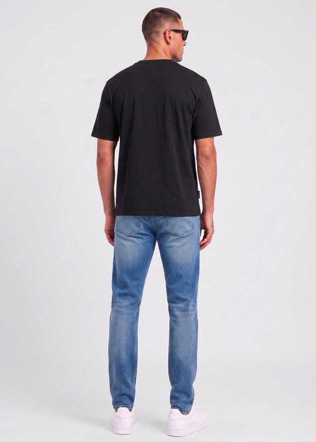 Aquascutum T-Shirts Check shoulder t-shirt - black