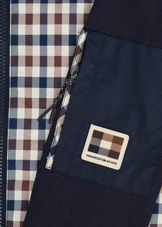 Aquascutum Sweatjacken Club tech fz sweater - navy