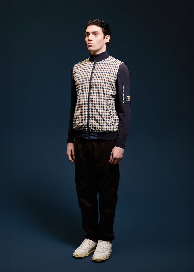 Aquascutum Sweatjacken Club tech fz sweater - navy