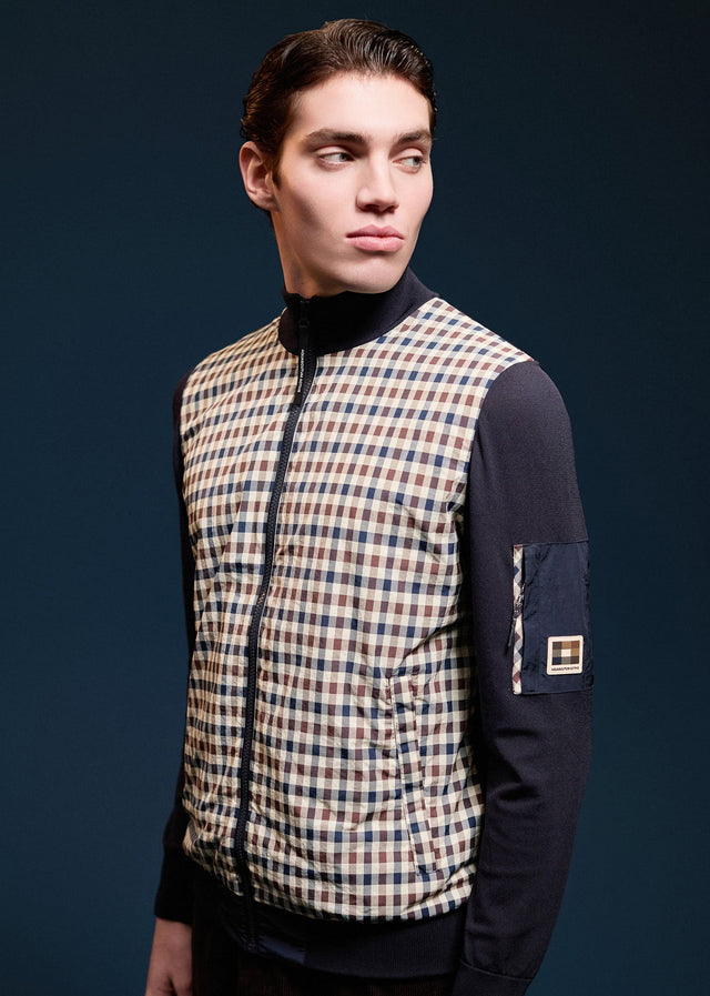 Aquascutum Sweatjacken Club tech fz sweater - navy
