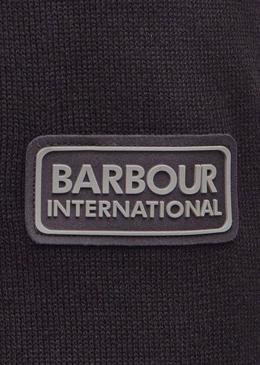 Barbour International Truien Murrey quarter placket knit - black