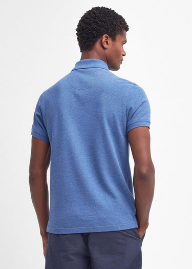 Barbour Polo's Tartan pique polo - chambray marl