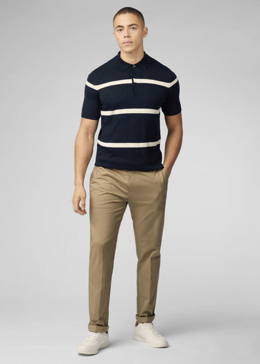 Ben Sherman Polo's Argyle stripe polo - dark navy