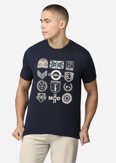 Ben Sherman T-shirts Scooter clubs tee - dark navy