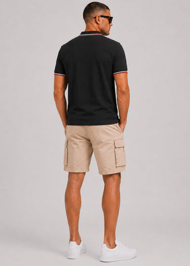 Fred Perry Polo's Twin tipped fred perry shirt - black dusky blue strawberry cream