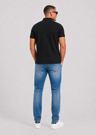 Barbour Polo's Barbour tartan pique tailored polo shirt - black modern
