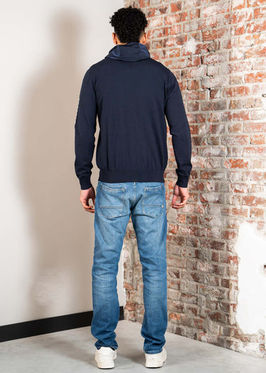 Aquascutum Vesten Lamina pocket fz hoodie - navy