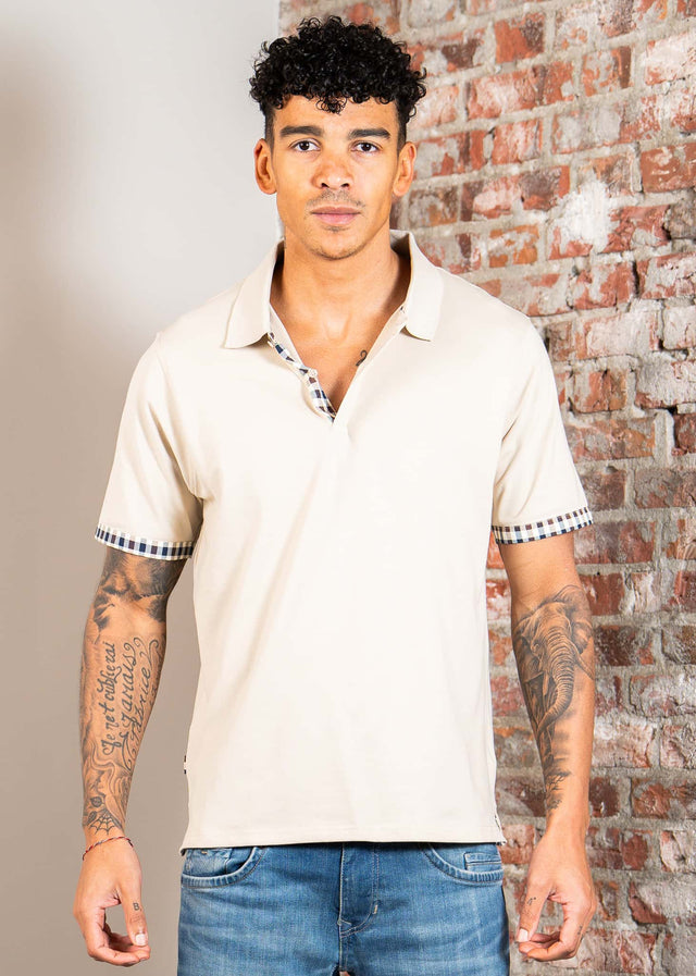 Aquascutum Polos Cc stretch piqué sleeve polo - beige