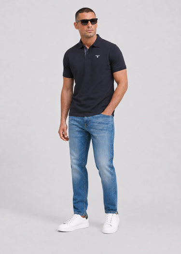Barbour Polo's Barbour tartan pique tailored polo shirt - black modern