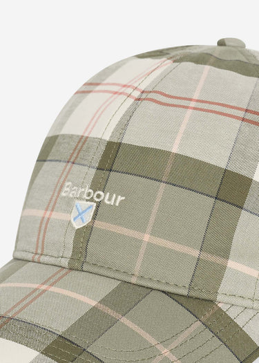 Barbour Petten Tartan sports cap - glenmore olive