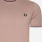 Fred Perry T-shirts  Twin tipped t-shirt - dark pink dustro black 