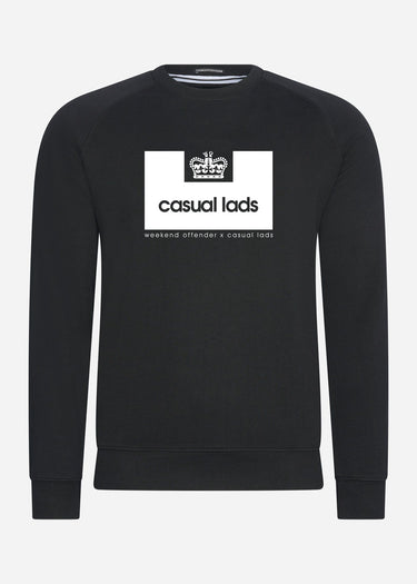 Weekend Offender Truien Casual Lads sweater - black