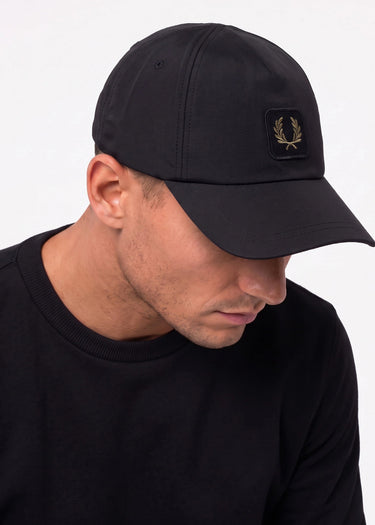 Fred Perry Petten Crinkle nylon cap - black