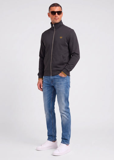 Fred Perry Vesten Hooded zip through sweatshirt - anchor grey golden
