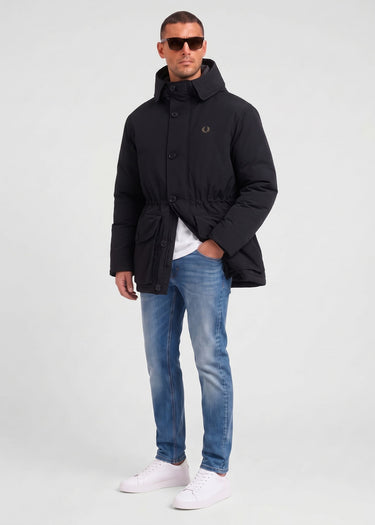 Fred Perry Jassen Padded patch pocket parka - black