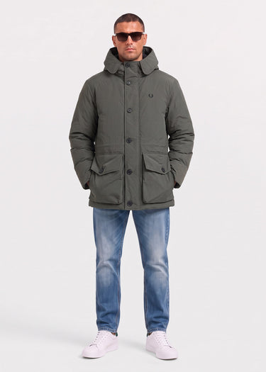 Fred Perry Jassen Padded patch pocket parka - field green