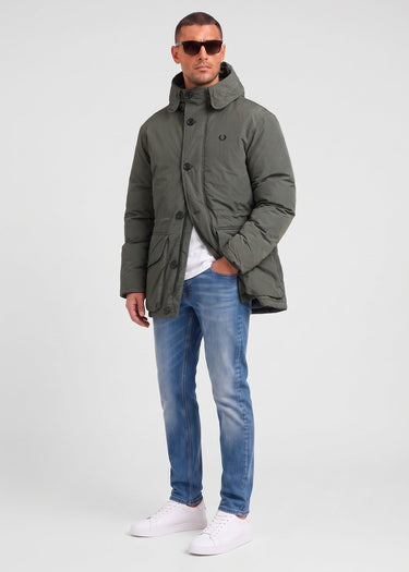 Fred Perry Jassen Padded patch pocket parka - field green