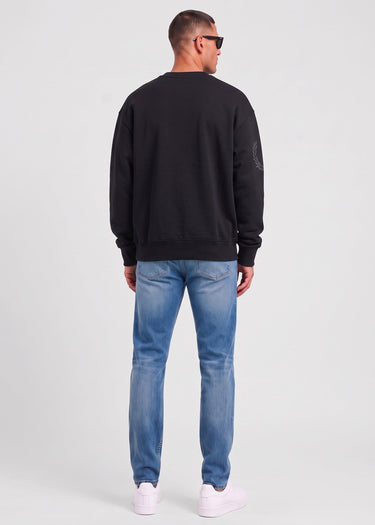 Fred Perry Truien Reflective laurel sweatshirt - black