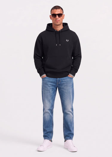 Fred Perry Hoodies Tipped hooded sweatshirt - black