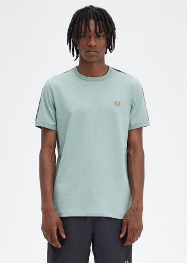 Fred Perry T-shirts Contrast tape ringer t-shirt - slvblu warmgrey