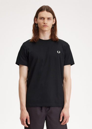 Fred Perry T-shirts Rear powder laurel graphic tee - black