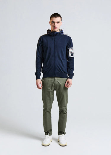 Aquascutum Vesten Lamina pocket fz hoodie - navy