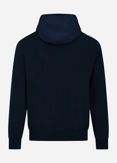 Aquascutum Vesten Lamina pocket fz hoodie - navy
