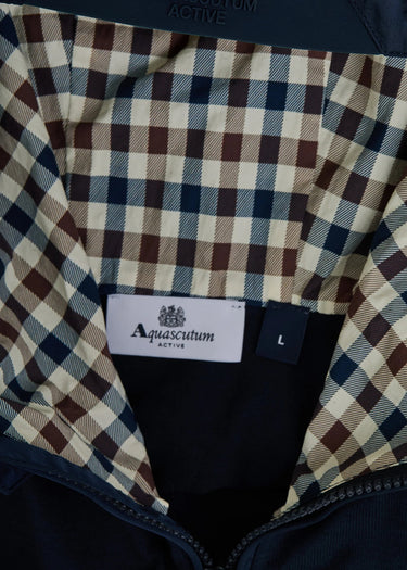 Aquascutum Vesten Lamina pocket fz hoodie - navy
