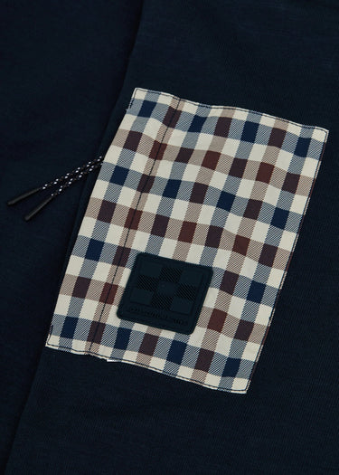 Aquascutum Vesten Lamina pocket fz hoodie - navy