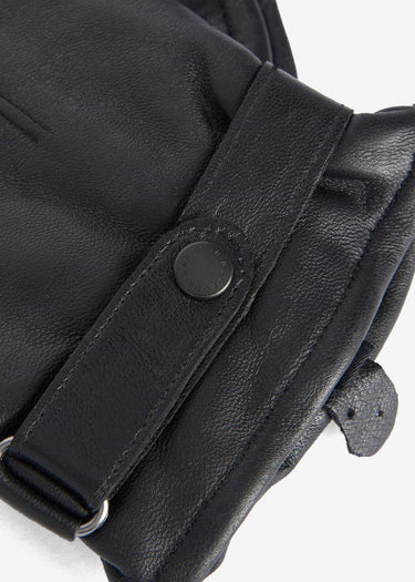 Barbour Handschoenen Burnished leather thinsulute gloves - black