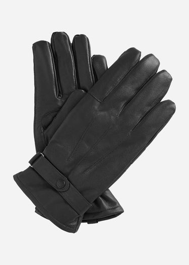 Barbour Handschoenen Burnished leather thinsulute gloves - black