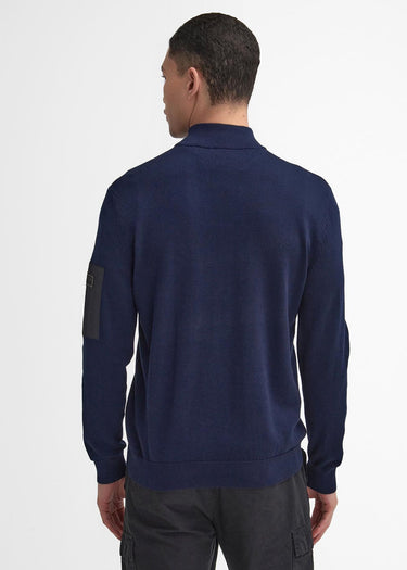 Barbour International Truien Blades cotton half zip jumper - navy
