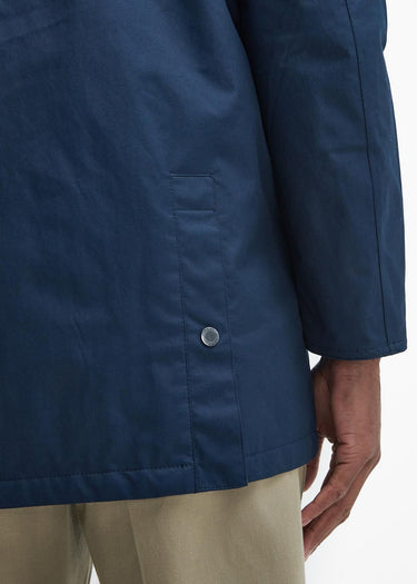 Barbour Jassen Chelsea waterproof mac - navy blue granite tartan